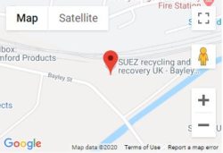 Bayley Street Recycling Centre Location Map