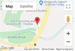 Chester Road Recycling Centre location map