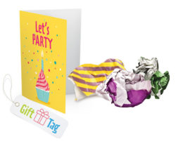 Greetings cards and wrapping paper