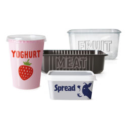 Plastic pots, tubs and trays