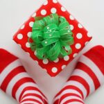 a Christmas present and Christmas socks