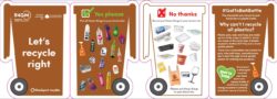 Stockport bin shaped concertina leaflet