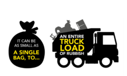 It can be as small as a single bag, to... an entire truck load of rubbish