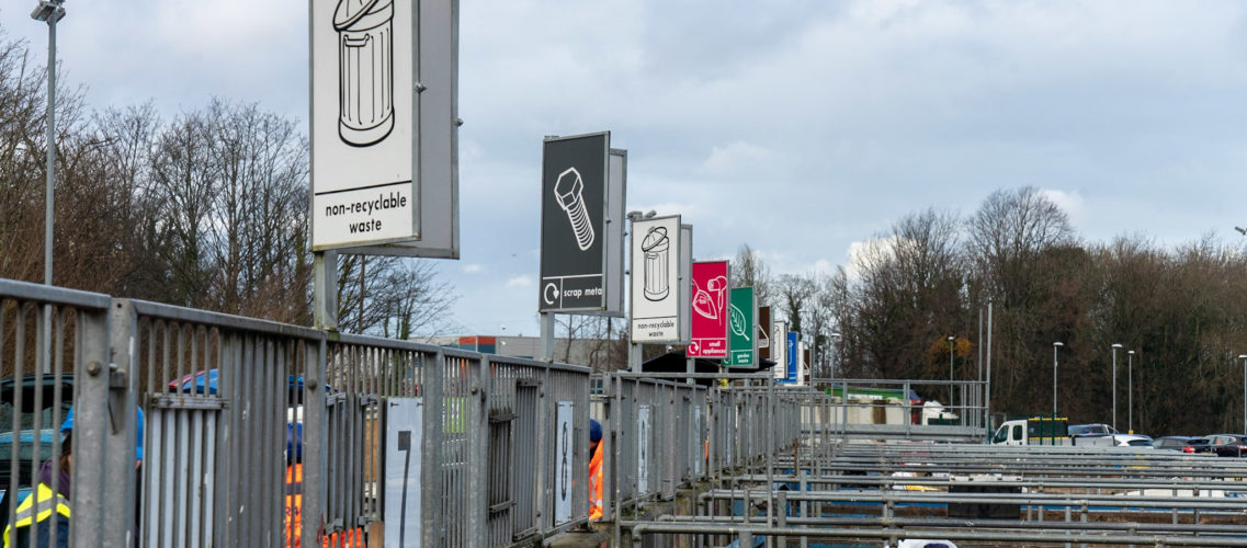 Longley Lane Recycling Centre containers