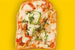 Pizza made from bread ends