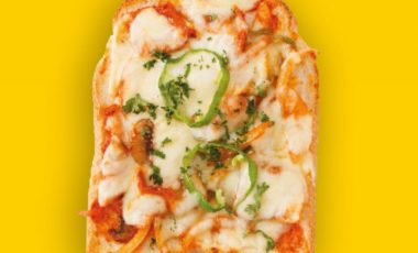 Pizza made from bread ends