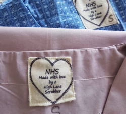 High Lane Scrubber Clothes Label - NHS Made with love by a High Lane Scrubber