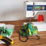 Constructing a face mask with a sewing machine