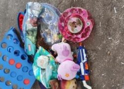 Children's toys and nappies