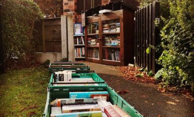 Books placed into crates
