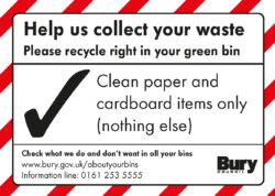 Helps us to collect your waste bin sticker