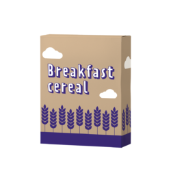 Breakfast cereal box