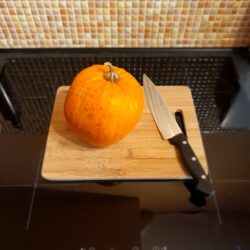 Pumpkin on a chopping board