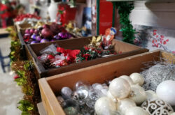 Boxes of baubles and tinsel