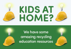 Infographic encouraging recycling, reads: we have some amazing recycling education resources