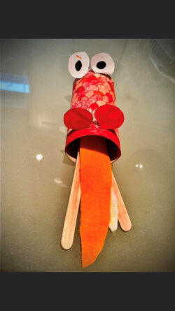 Recycled Chinese Dragon using recycled items from home. Celebrating Chinese New Year.