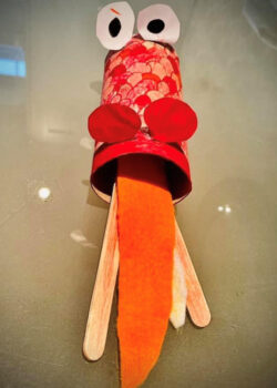 Recycled Chinese Dragon using recycled items from home. Celebrating Chinese New Year.