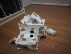 Hamster playground made out of recycled materials