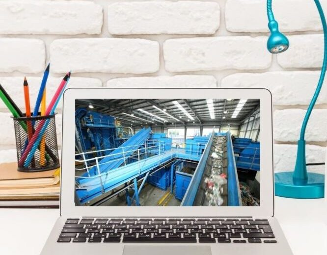 laptop on a desk