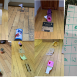 An image of a children's game made out of recycled materials