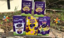 Easter eggs in a garden