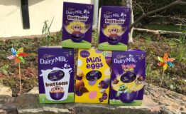 Easter eggs in a garden