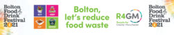 A banner encouraging Bolton to reduce food waste