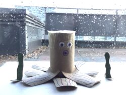 Octopus made from toilet roll