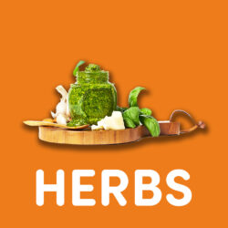 Image of a variety of hers on a chopping board