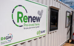 Renew sign on the side of a shop