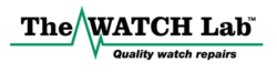 The watch lab logo with sub heading quality watch repairs