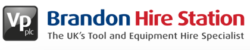 Brandon hire station logo with sub heading the UK's tool and equipment hire specialist
