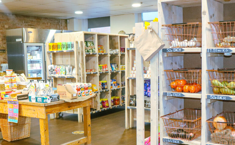 Image of the inside of the food collective in Salford shop