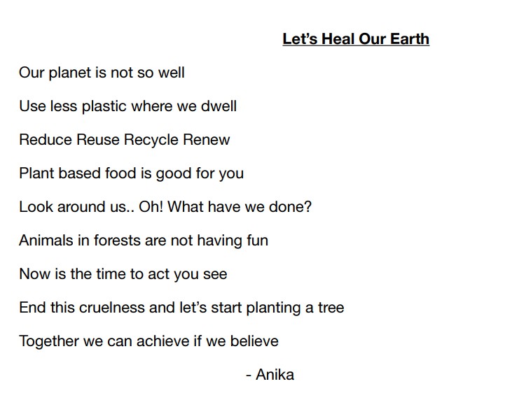 Eco Poem about OUR PLANET.