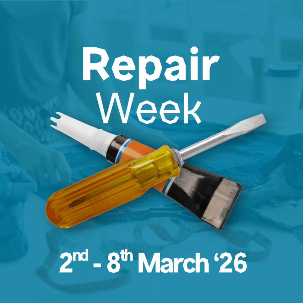 Host a Repair Week Event 2 Repair Week, 2nd-8th March 2026. Superglue, screwdriver
