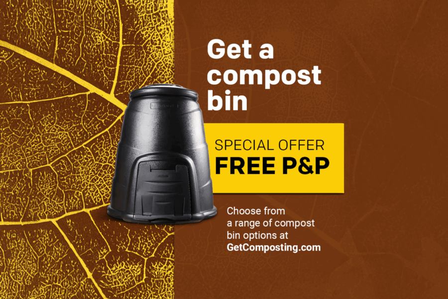 Get a compost bin. Special offer Free P&P