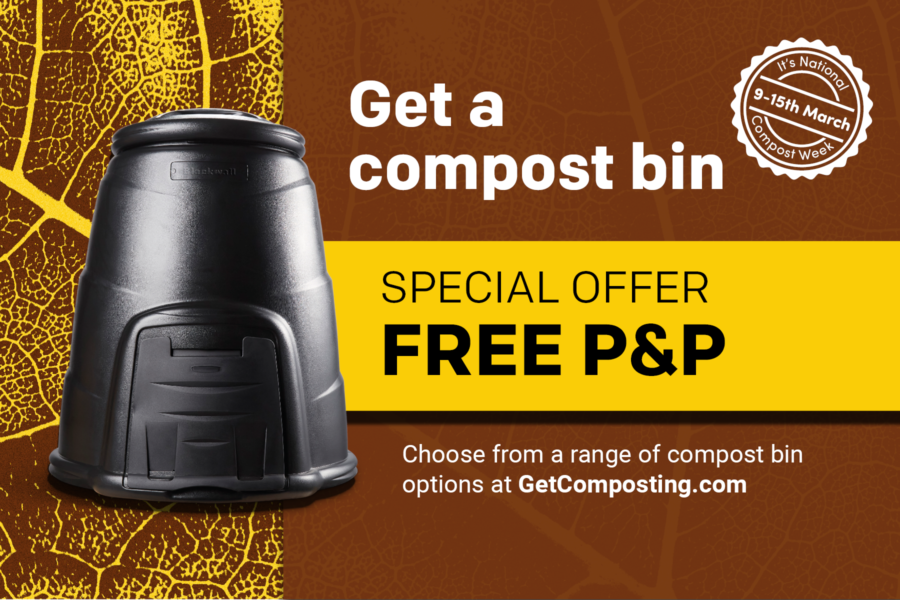Get a compost bin. Special offer Free P&P