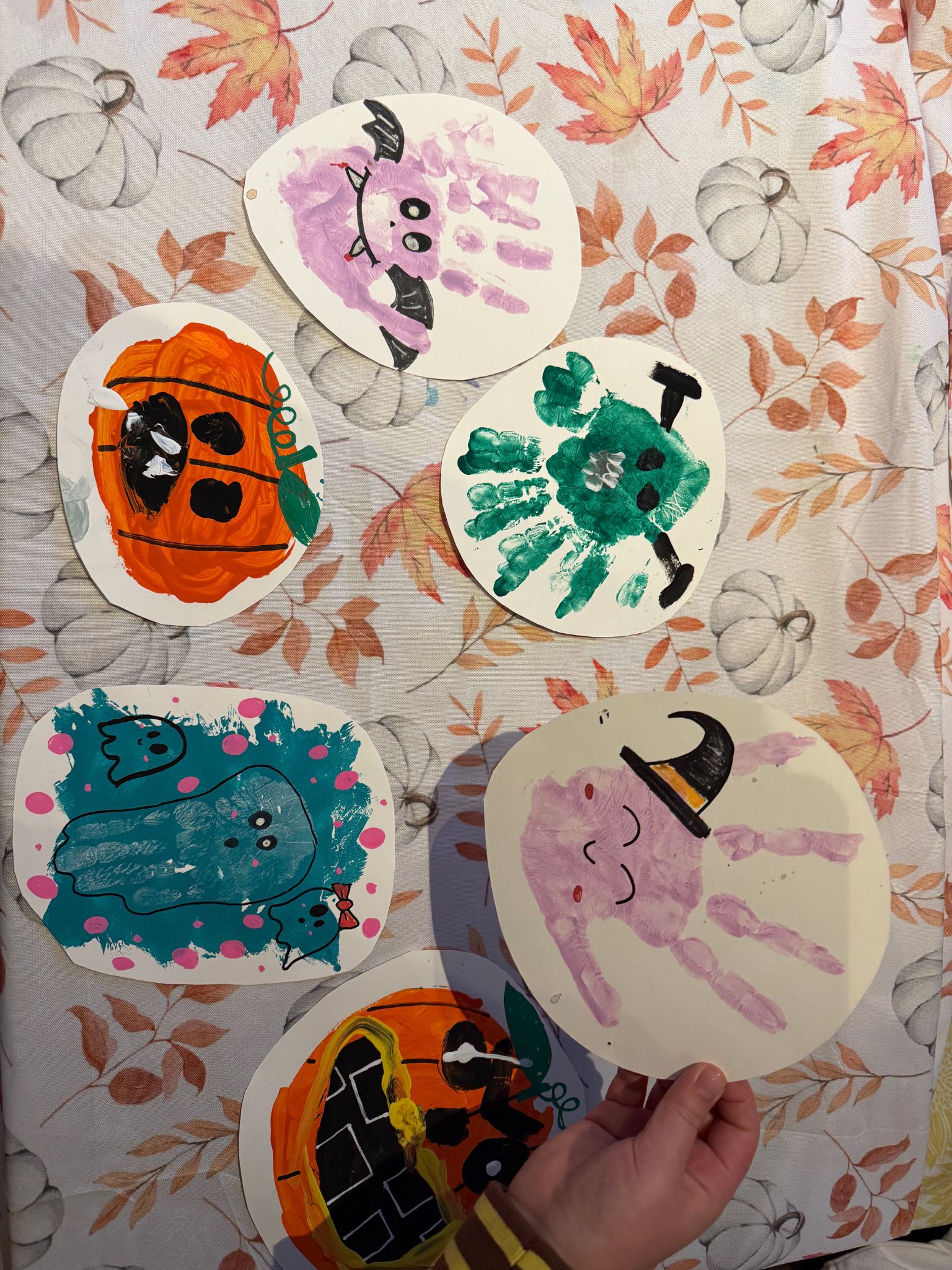 Children's hand painted halloween cards